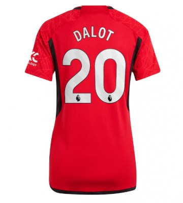 Manchester United Diogo Dalot #20 Replika Hjemmebanetrøje Dame 2023-24 Kortærmet